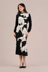 Echo Dress, Placement Print