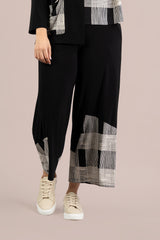 Wide Leg Crop, Blocked Print