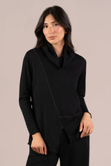 Pop Collage Cowl Neck Long Sleeve