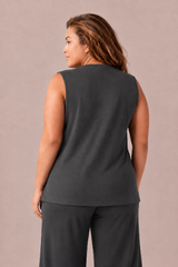 Narrow V-neck Tank, Plus