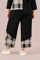 Wide Leg Crop, Blocked Print