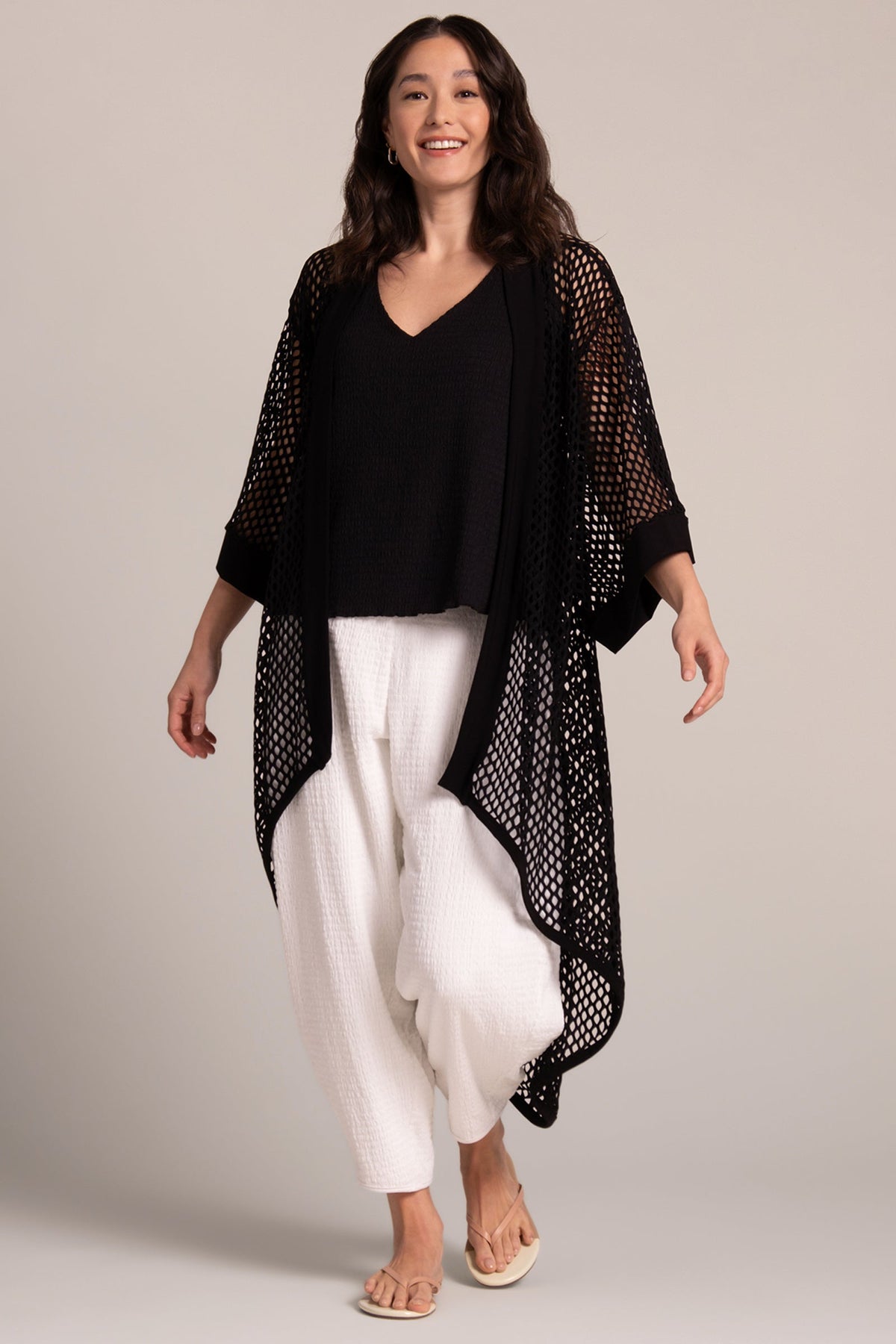 Honeycomb Kimono | Black