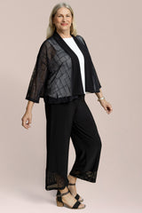 Honeycomb Mesh Mezza Luna Cardigan