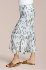 Side Slit Wide Capri, Print