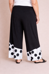 Wide Leg Crop, Blocked Print