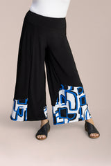 Wide Leg Crop, Blocked Print