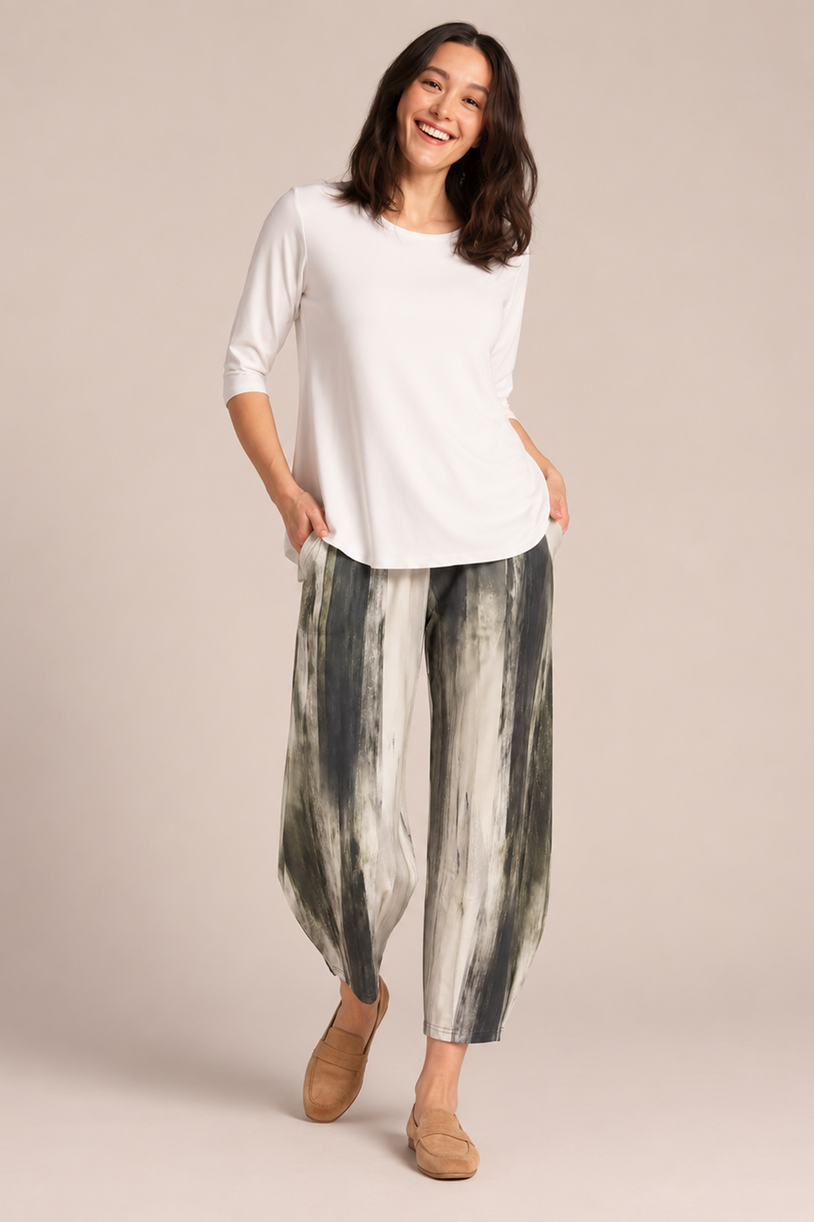 Narrow Lantern Pant Print