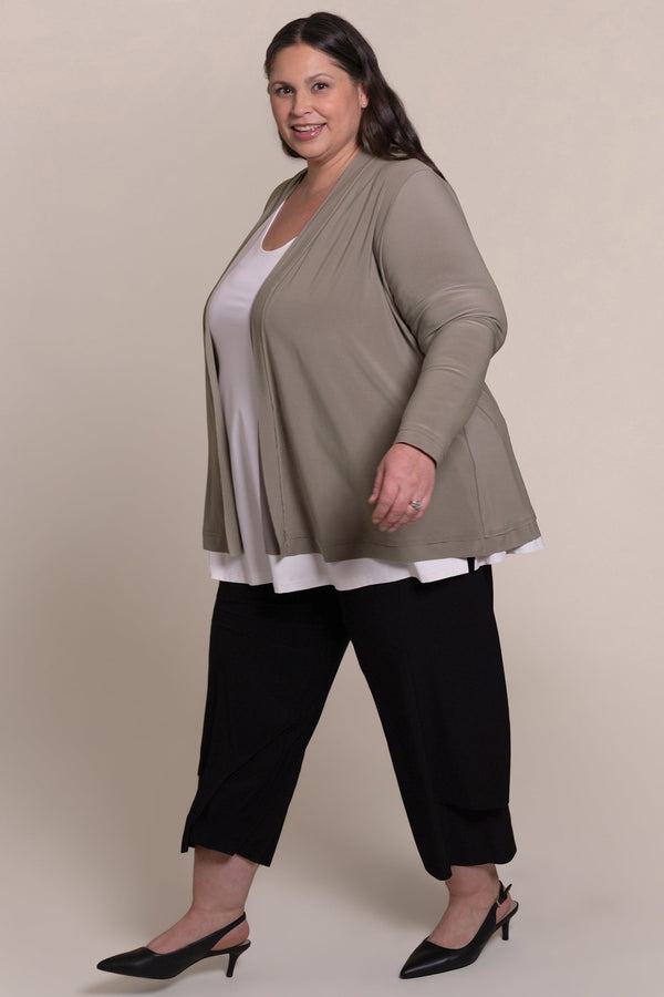 Splice Cardigan Plus | Taupe