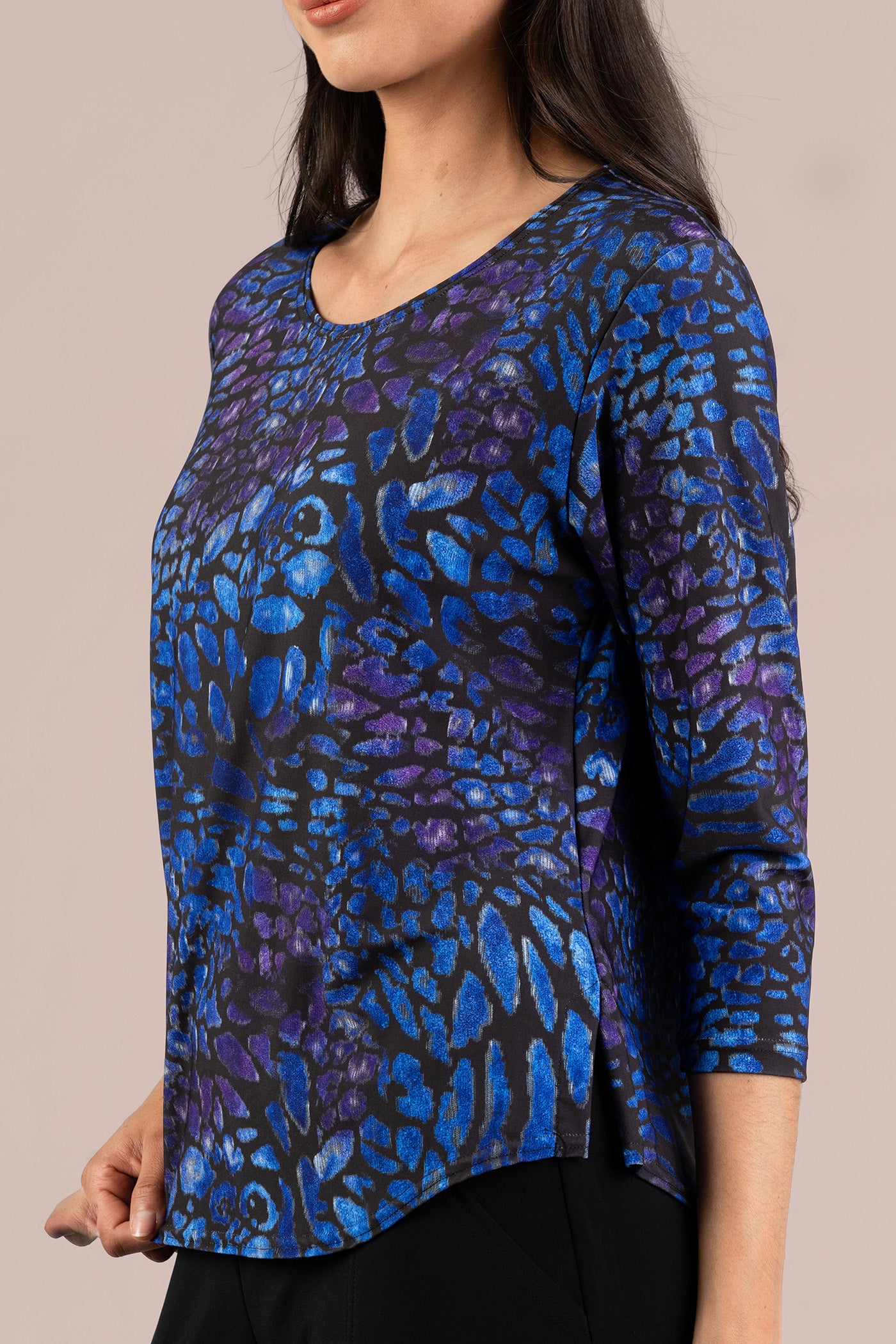 Go To Classic T Relax Short Print 3/4 Sleeve