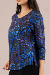 Go To Classic T Relax Short Print 3/4 Sleeve