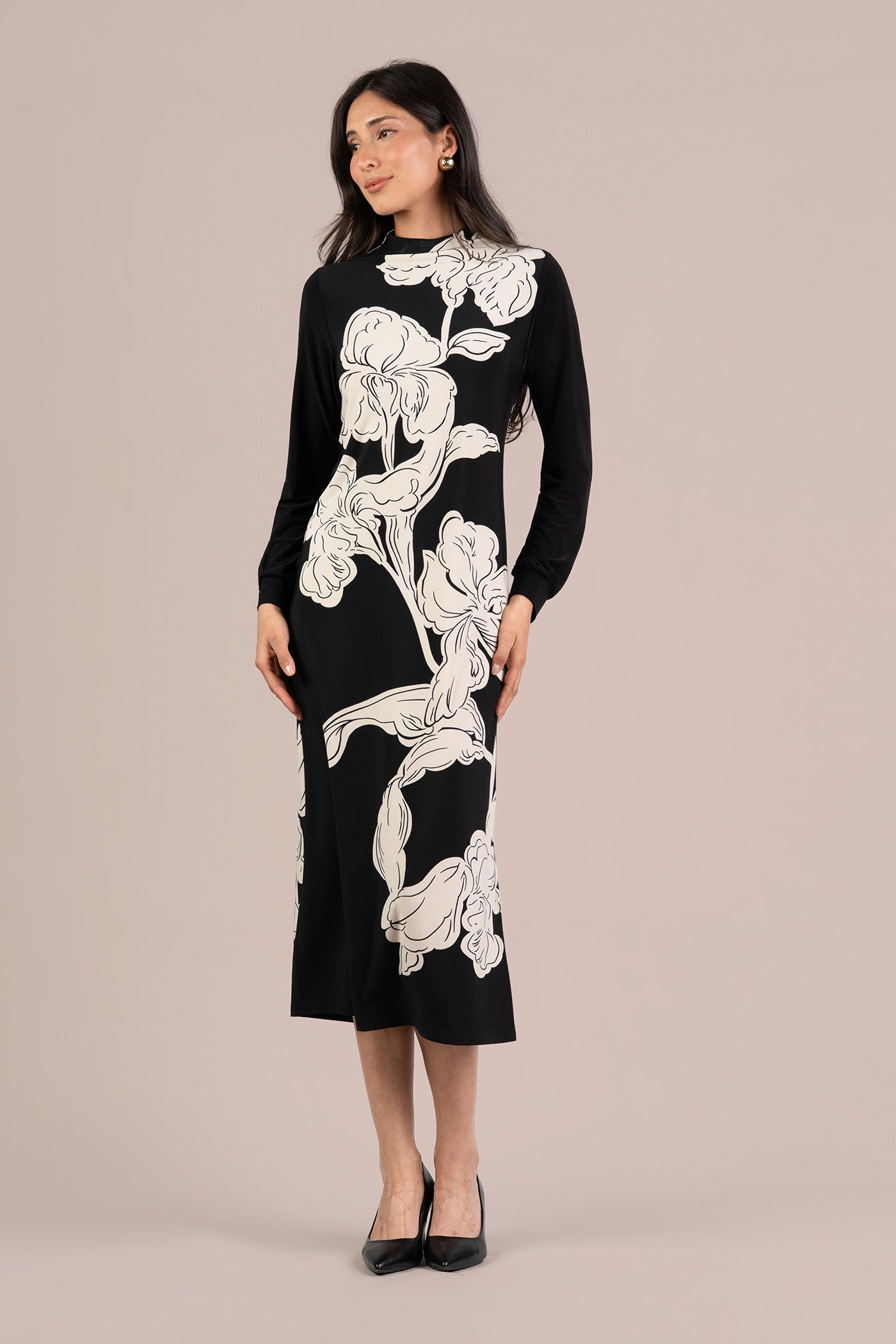 Echo Dress, Placement Print