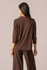 Slouch Sweatshirt No Ties, 3/4 Sleeve