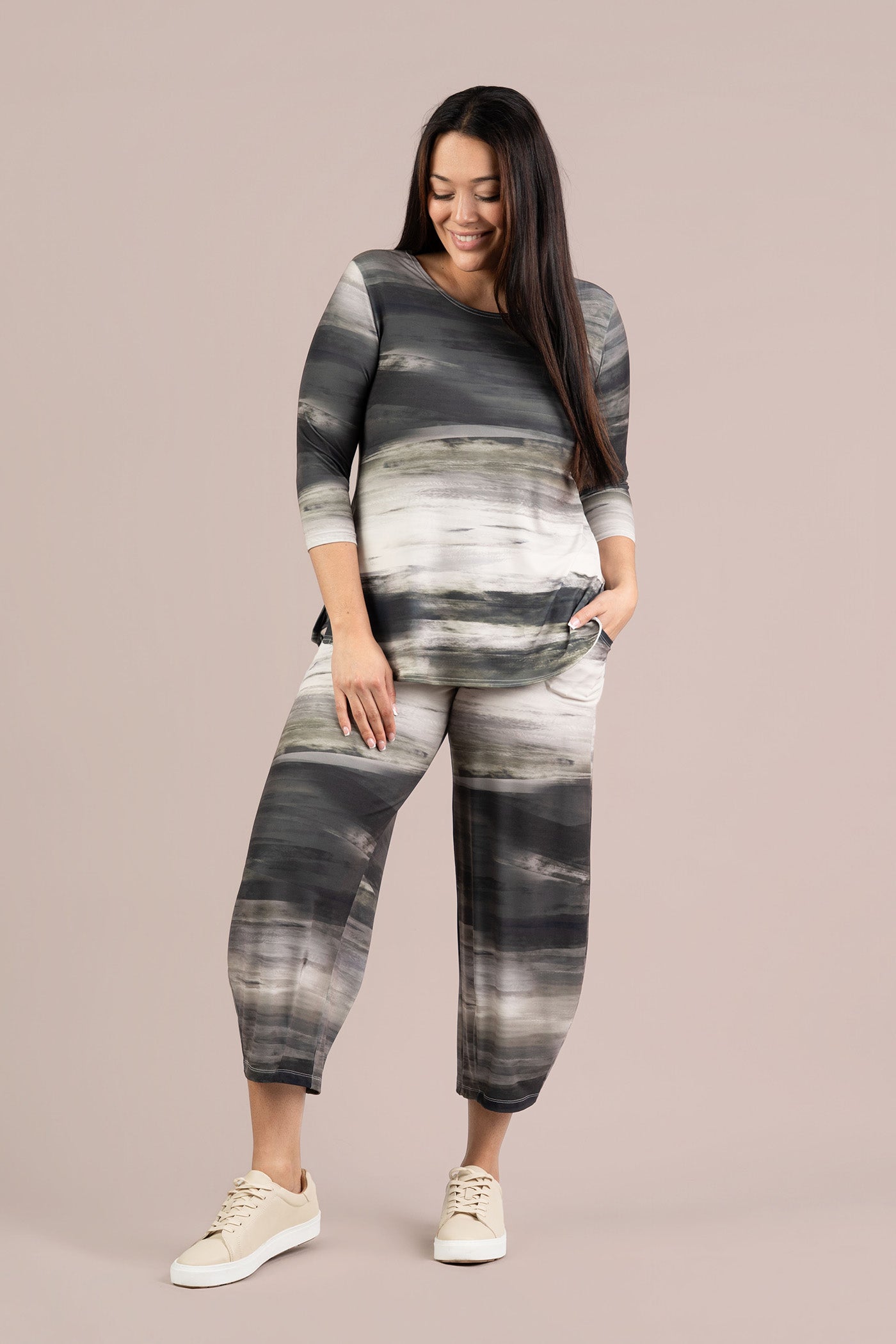 Narrow Lantern Pant Print