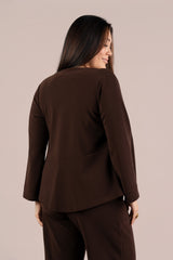Soffio Crepe Coach Cardigan