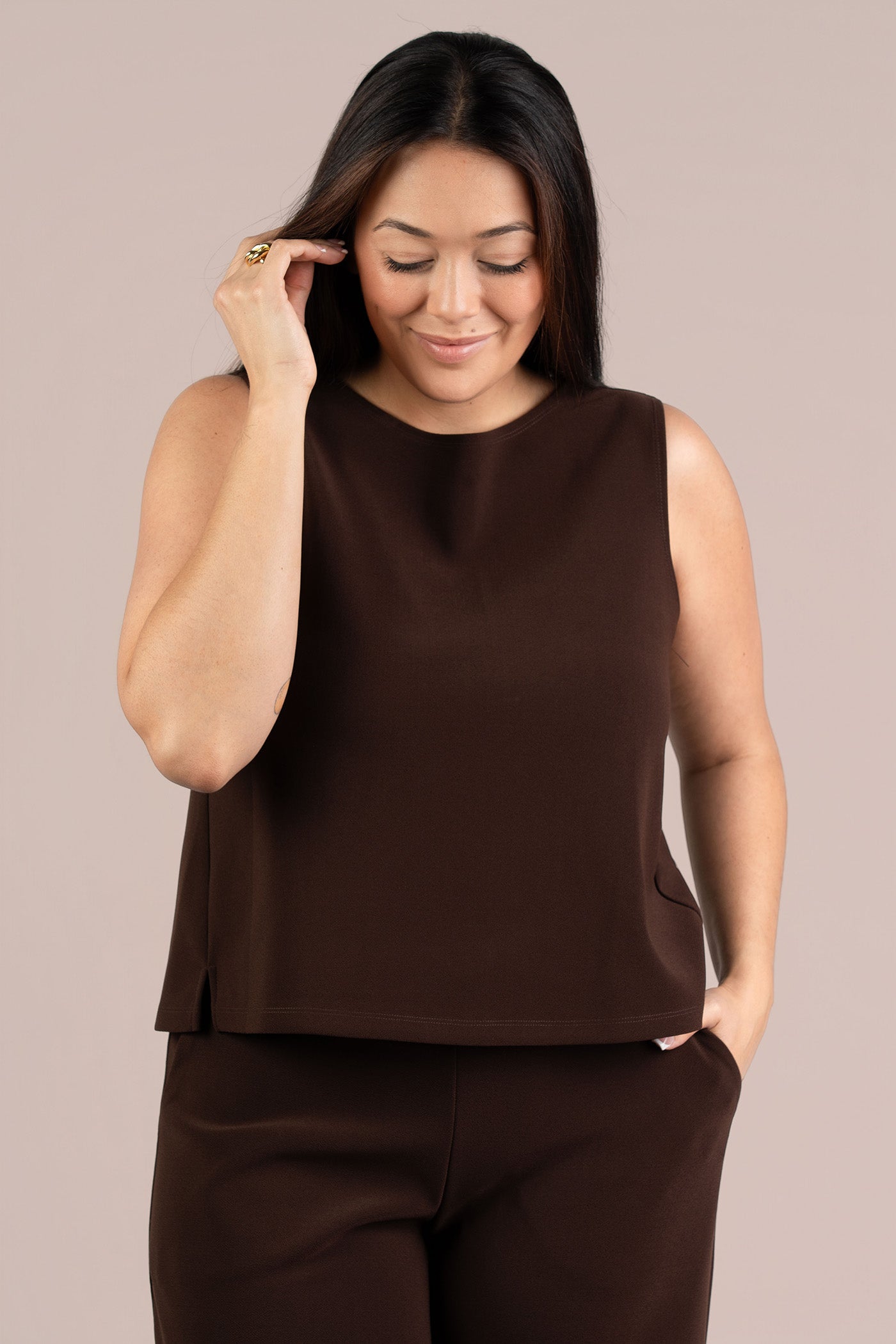 Soffio Crepe Nu Flared Shell