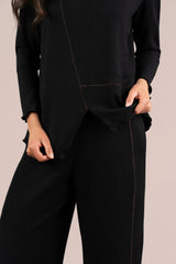 Pop Collage Cowl Neck Long Sleeve