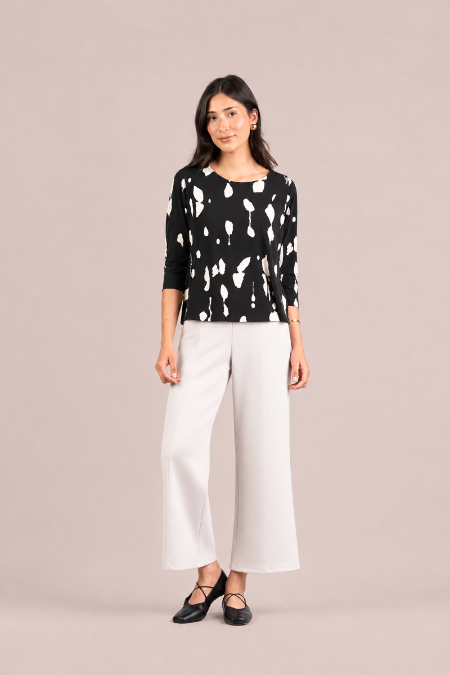 Go To Classic T Relax Short Print 3/4 Sleeve