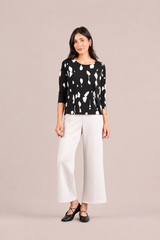Go To Classic T Relax Short Print 3/4 Sleeve
