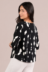 Go To Classic T Relax Short Print 3/4 Sleeve