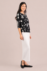 Go To Classic T Relax Short Print 3/4 Sleeve