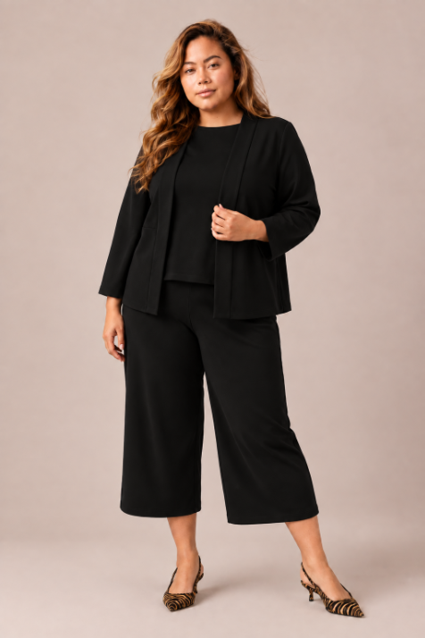 Soffio Crepe Easy Wide Leg Pant - Plus