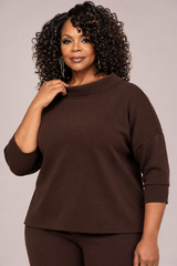 Soffio Crepe Slouch Sweatshirt - Plus