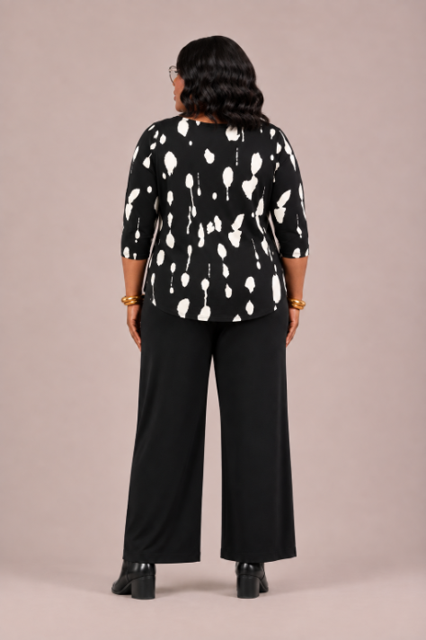 Go To Classic T Relax Print, 3/4 Sleeve - Plus