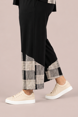 Wide Leg Crop, Blocked Print