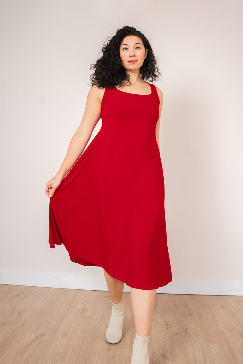 Square Neck Fit & Flare Dress