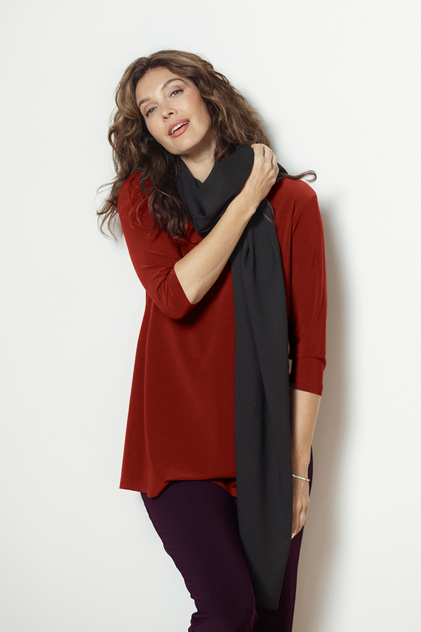 Whisper Georgette Scarf | Black