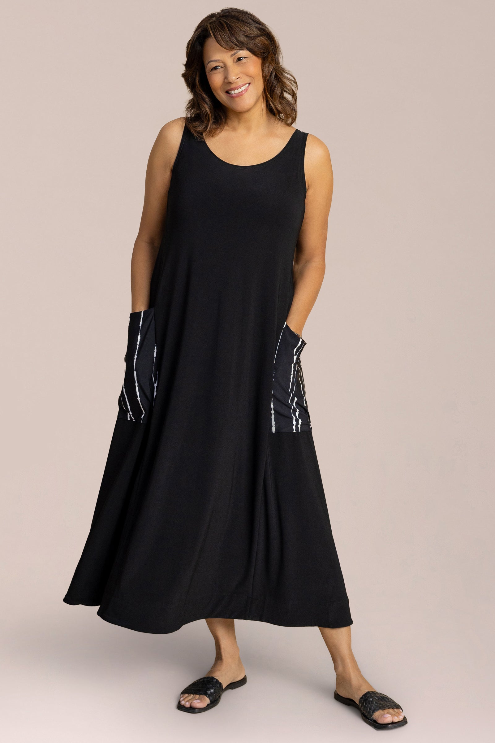 EZ Flare Dress, Print Pocket