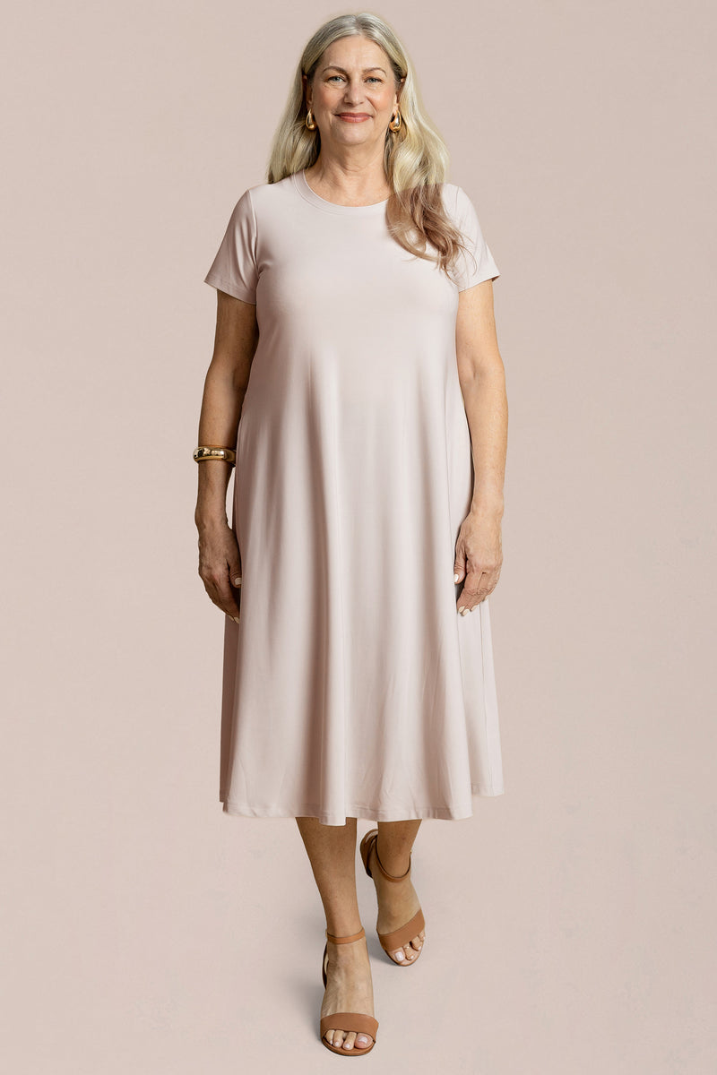 fit and flare t shirt dress & Dress, Short Slv Black-12 / 6 Baldwin Blue 6 Drawer Hang to dry v-neck bridal gown Size:XS- Made to Order