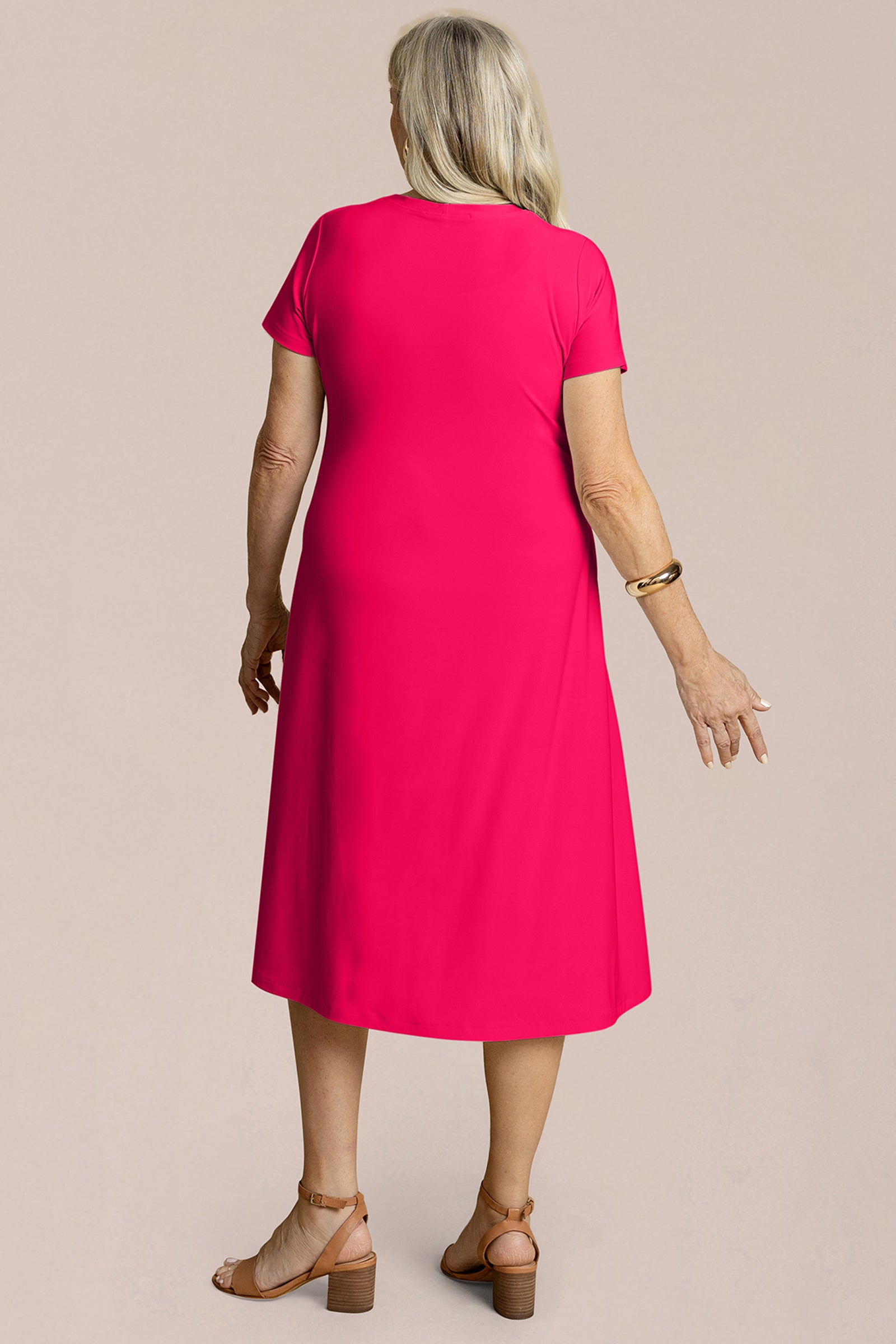 Fit & Flare Dress, Short Slv