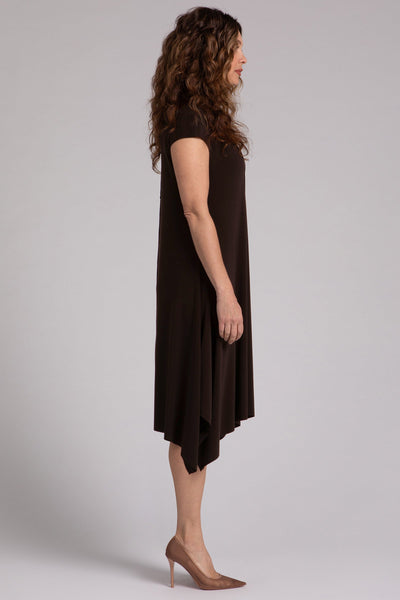 Flounce Funnel Neck Dress