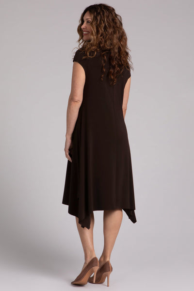 Flounce Funnel Neck Dress