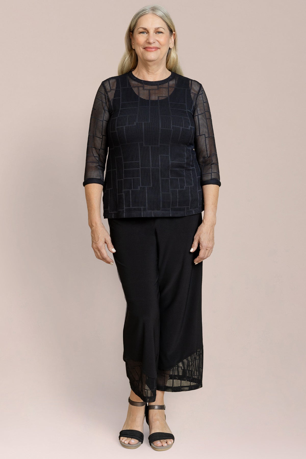 Honeycomb Mesh Everyday T, 3/4 slv