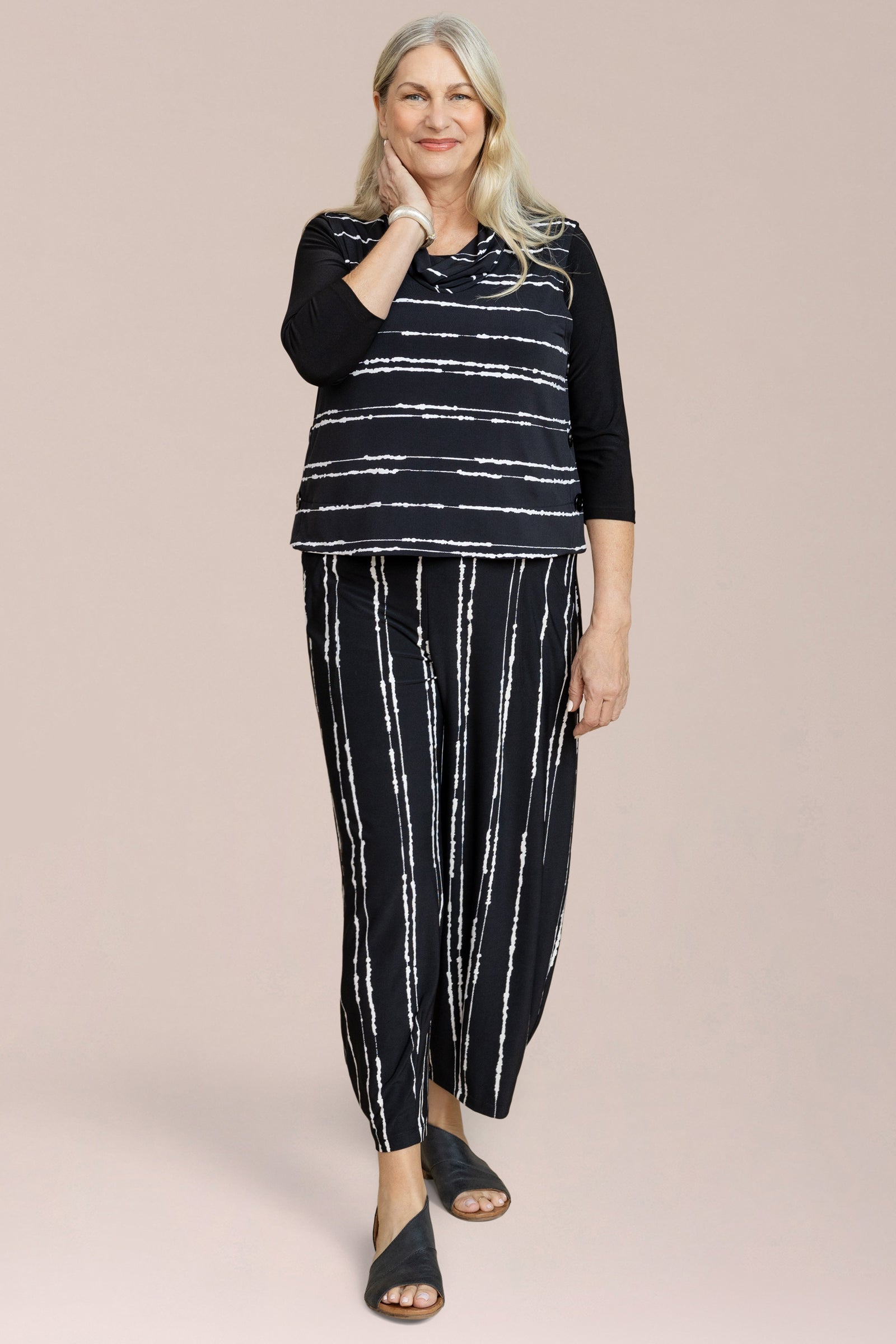 Narrow Lantern Pant Print