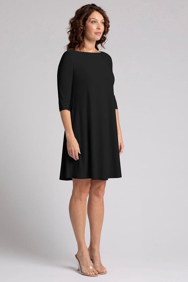 Nu Trapeze Dress Plus | Black