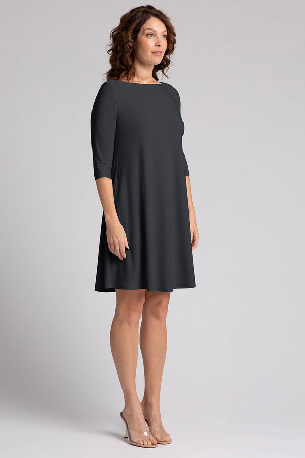 Nu Trapeze Dress Plus | Graphite