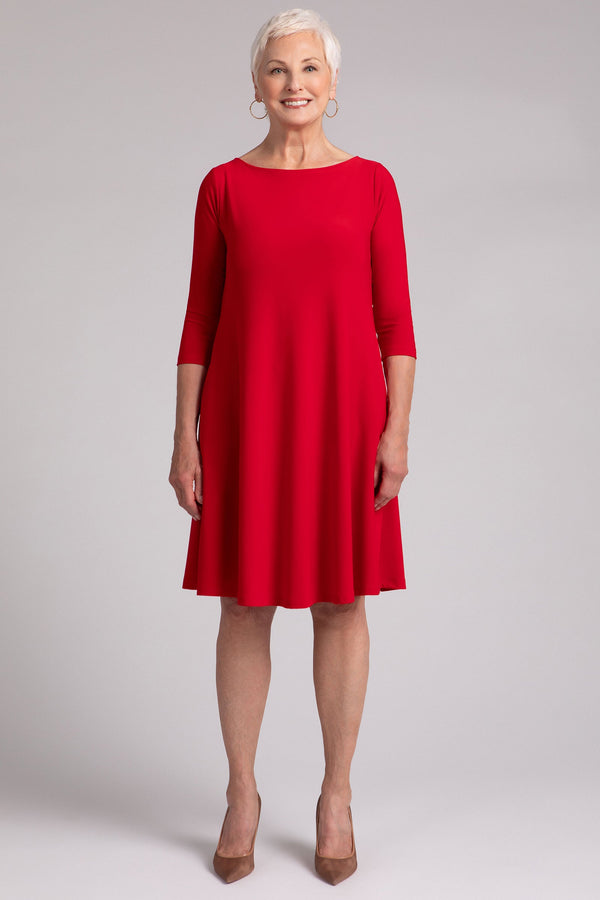 Nu Trapeze Dress Plus | Poppy