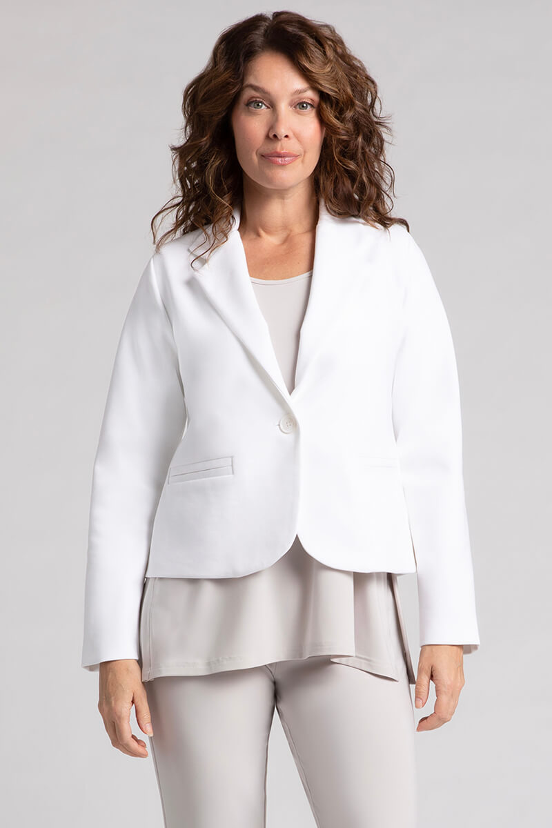 White 2025 ponte blazer