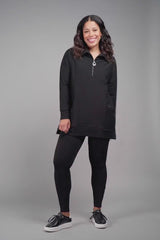 Jersey Fleece Back Zip Legging