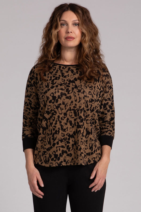 Animal Sweater Nu Cinch Top Plus | Animal Camel