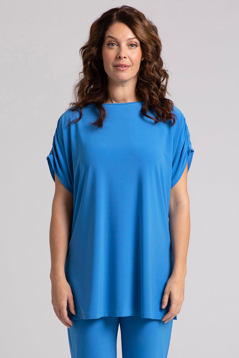 Revelry Tunic with Ruched Shoulder