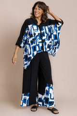 Serena Shirt, Blocked Print