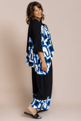 Serena Shirt, Blocked Print