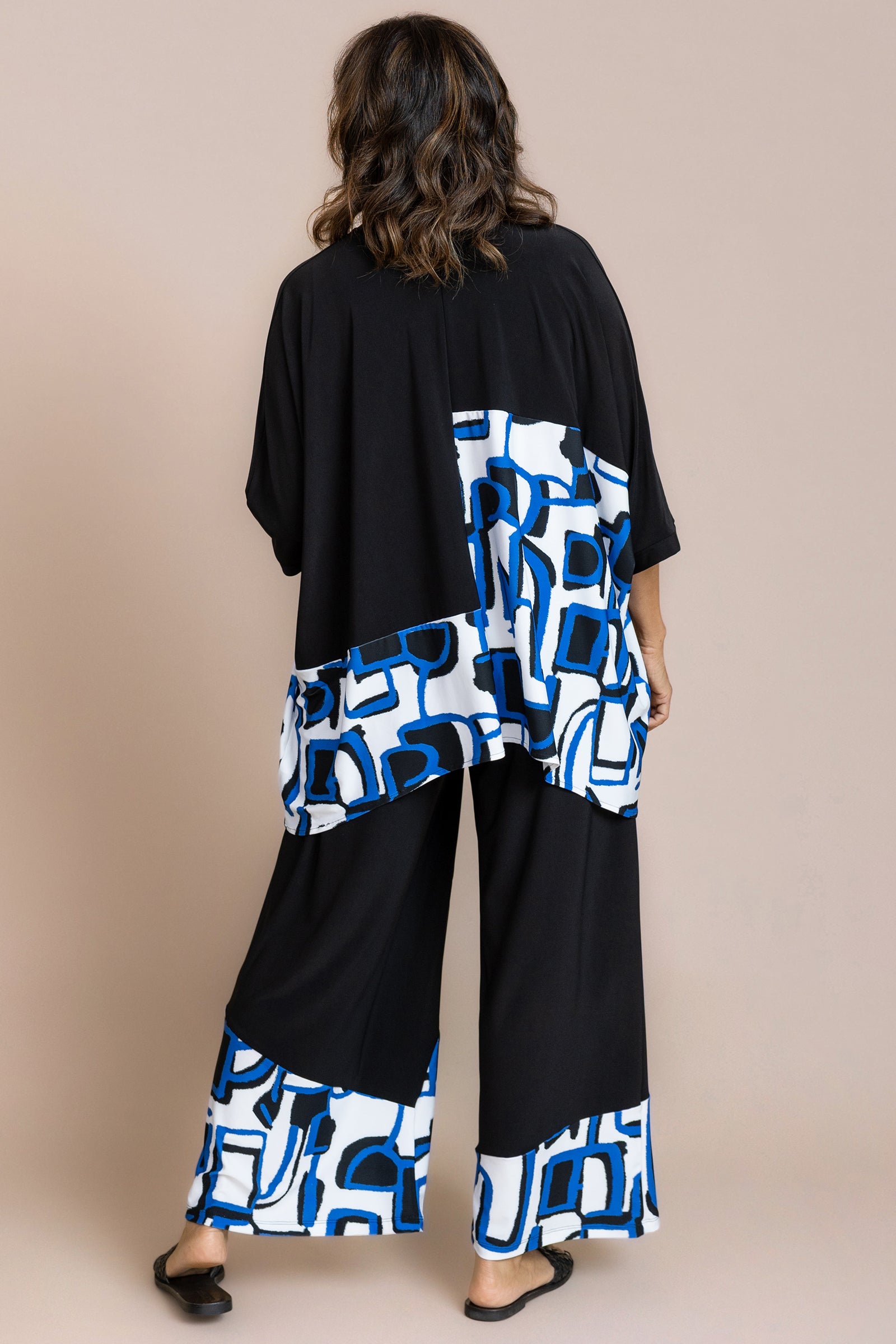 Serena Shirt, Blocked Print