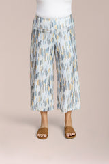 Side Slit Wide Capri, Print