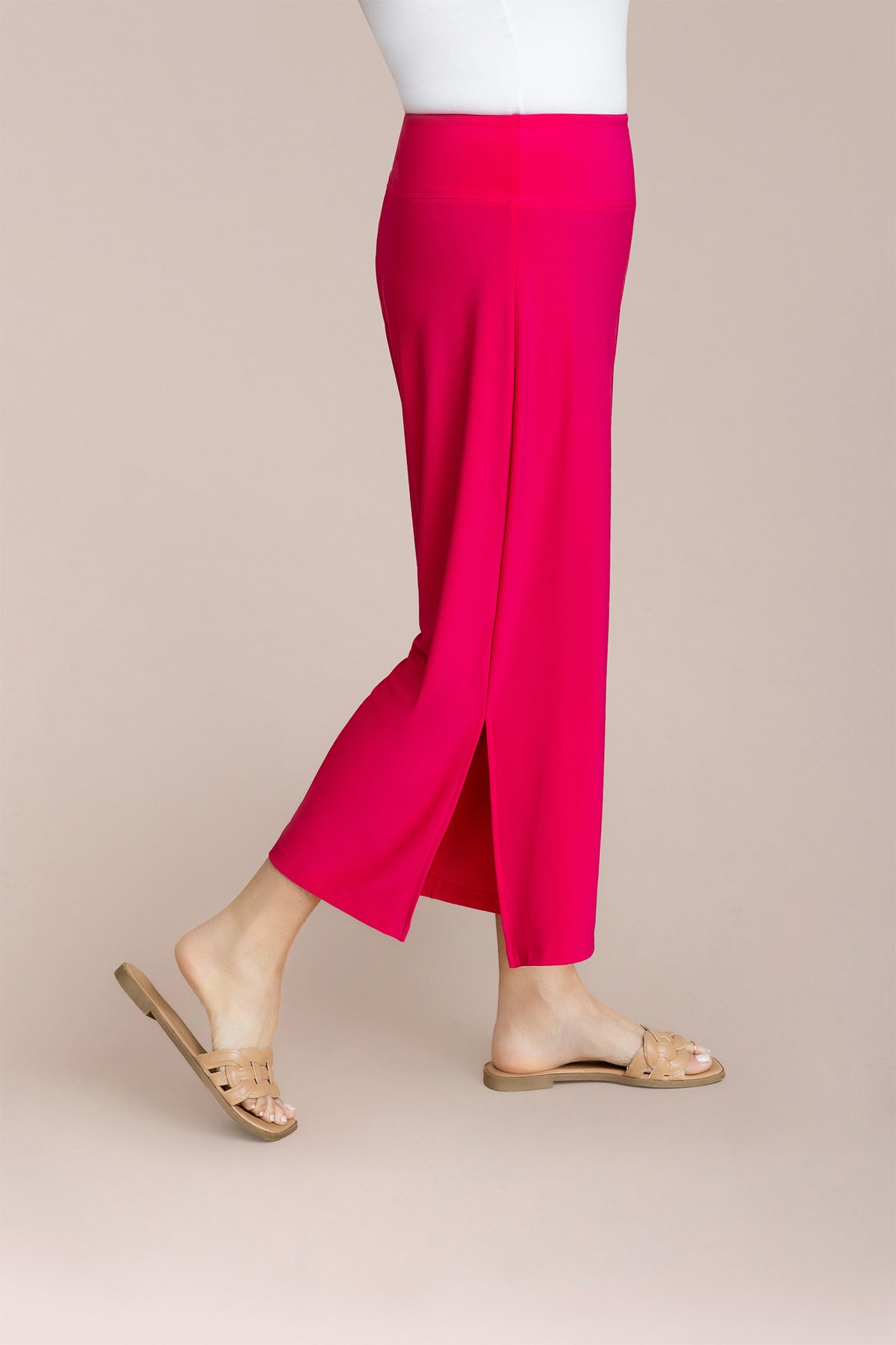 Side Slit Wide Capri