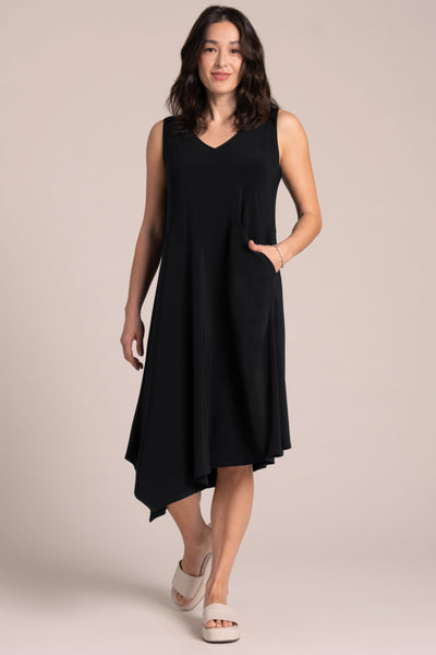 Sleeveless Slant Pocket Dress